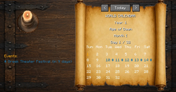 Opening the Calendar