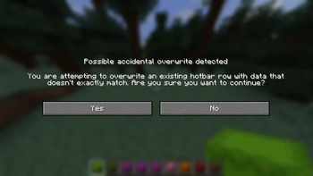 Accidental overwrite protection prompt