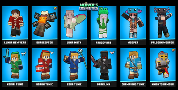 Link outfits and Wooper Hats