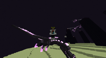 Riding in Ender Dragon