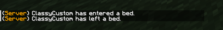 Player Enter/Exit Bed Message