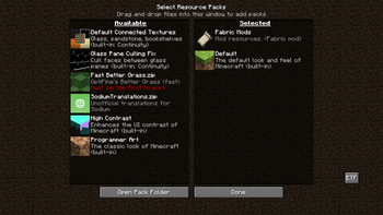 Pre-Installed Resource Packs