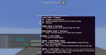 Скриншот: command block plus