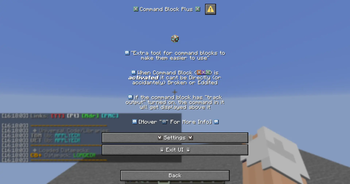 Скриншот: command block plus