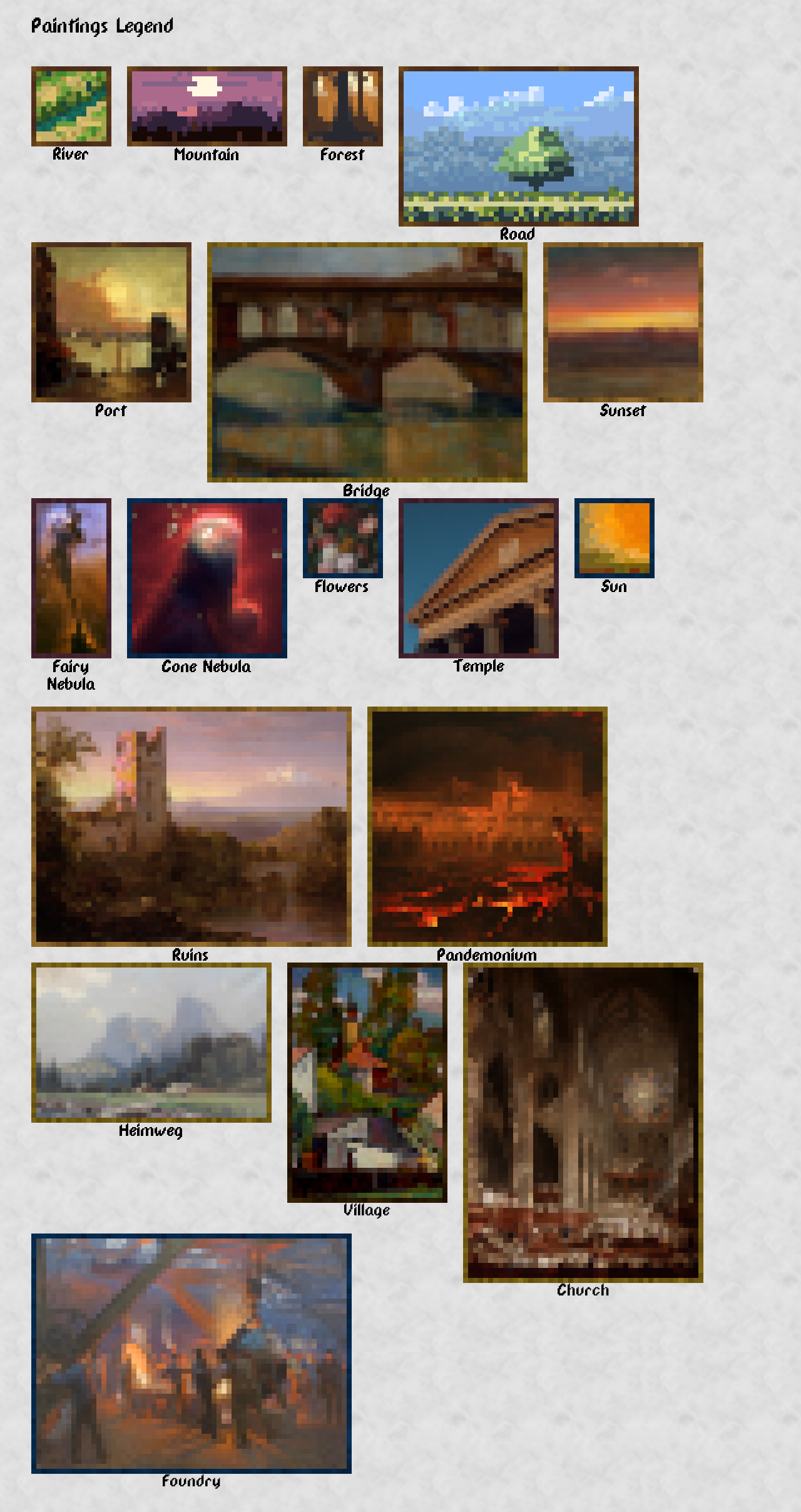 Available paintings