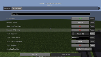Setting GUI