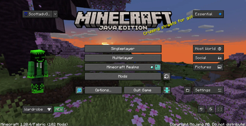 Minecraft Home Screen