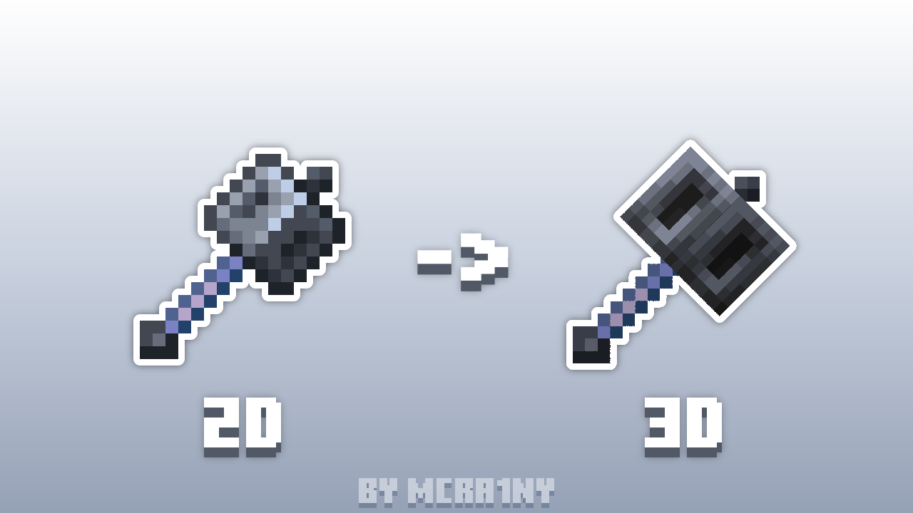 2D and 3D Mace (View from Inventory)