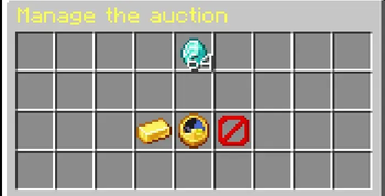 The auction management GUI