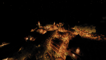 Village at night