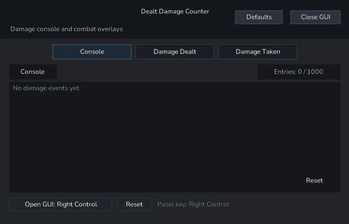 Dealt Damage Console