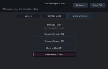 Damage Taken