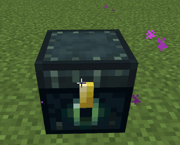Animated image showing an ender chest being broken without silktouch