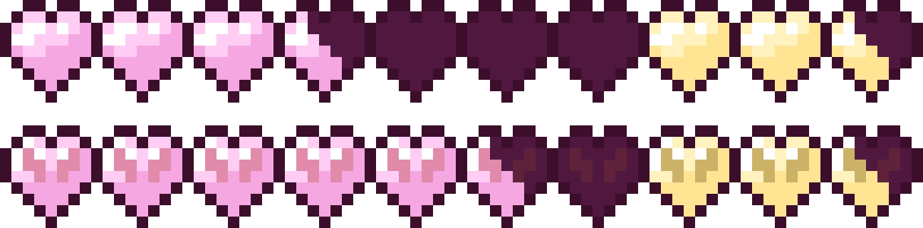 hearts: normal + absorption + hardcore