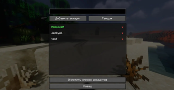 Accounts Window