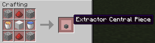 Extractor Central Piece Recipe