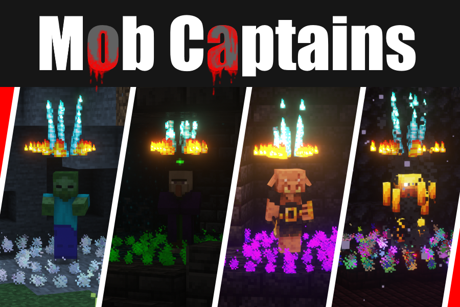 You can find 4 rarities of Mob Captain spawning in your world, common, uncommon, rare and legendary!