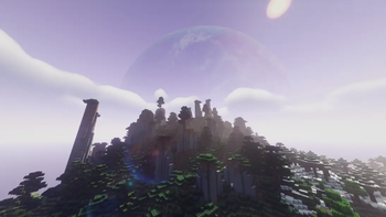 The beautiful world of Nixion from atop a mountain