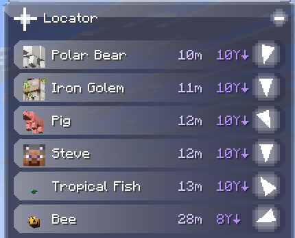 shows the y level heigh where the mobs are