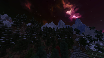 Mountain Range at Night