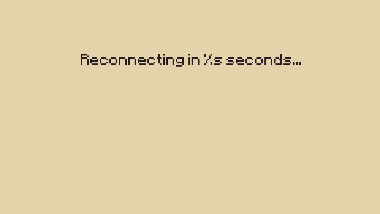 Reconnection screen*