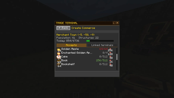 Trade Terminal Village Screen