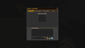 Depot Lectern Deposit Screen