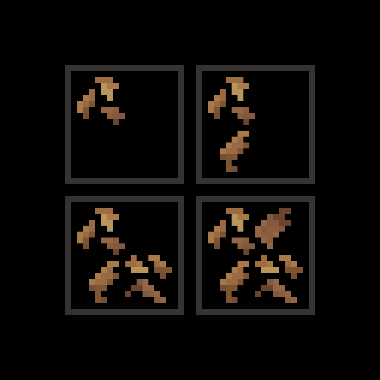 Decayed Autumn Leaves Stages