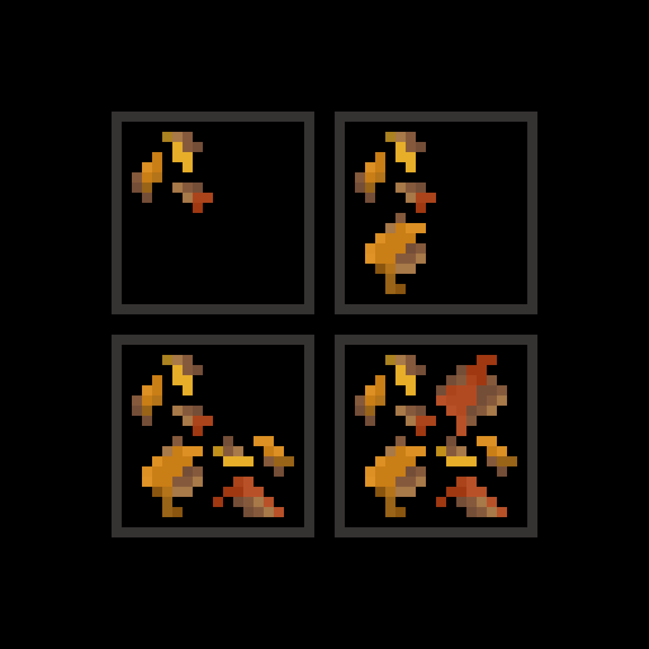 Decaying Autumn Leaves Stages