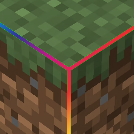 Rainbow Block Selection Outline
