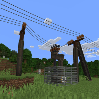 MV Power line with a relay