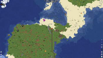Rails in Xaero's World Map