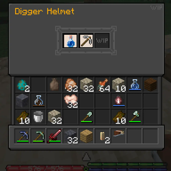 modules installed in the helmet