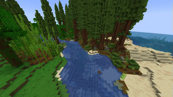 Jungle and Redwoods without retinted waters