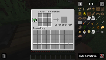 Crude Workbench craft limit