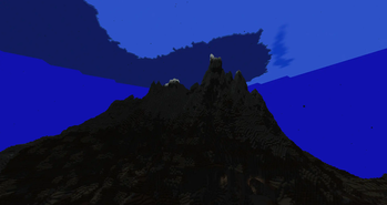 jagged peaks under water