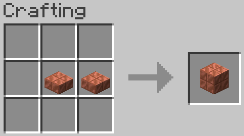 crafting cut copper block