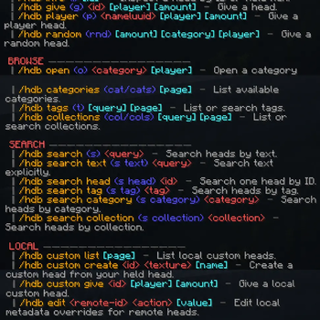 Commands
