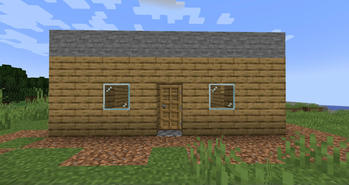 An example of a starter shelter from outside