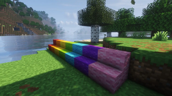 Wool Stairs In-Game Example