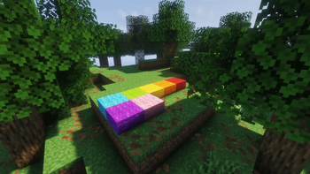 Wool Slabs In-Game Example