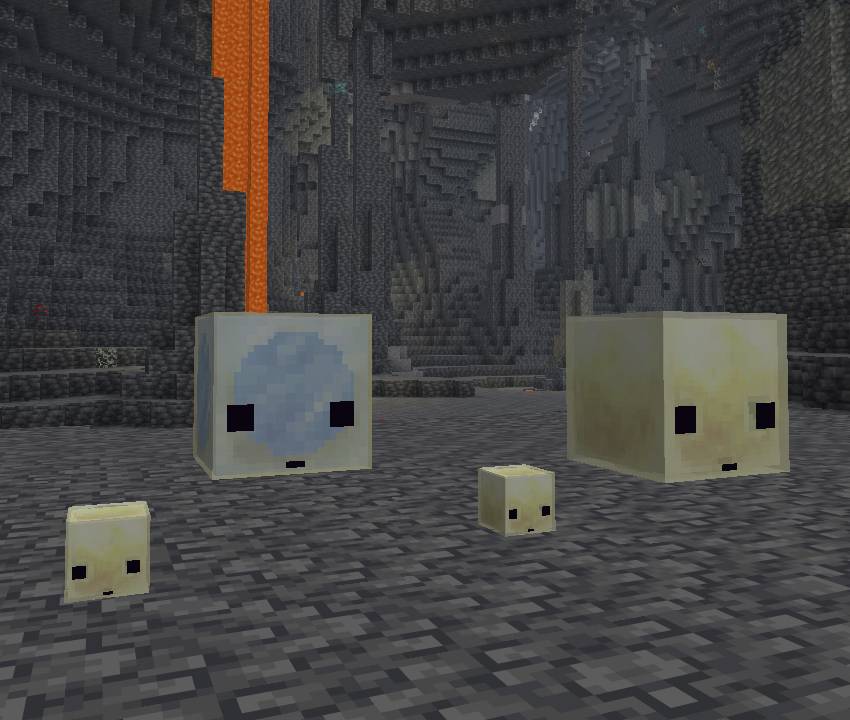 Sulfur cubes. 2 big and 2 small