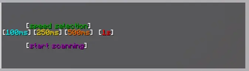 Speed Selection Menu