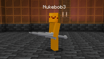 Player holding Needle Item