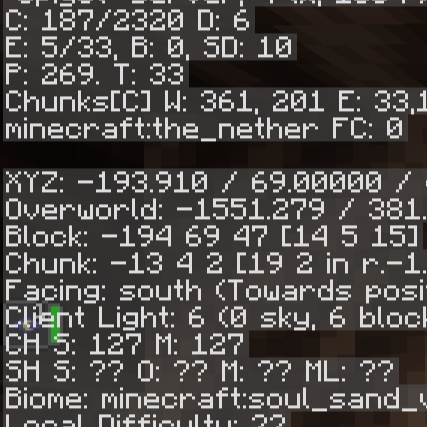 Overworld Cordinates