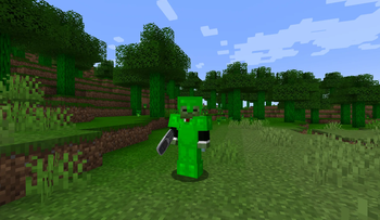 Player wearing LittleWarprince armor, while holding a Nokia.