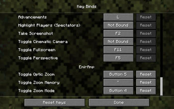 EmirAmp Section in Key Binds Settings