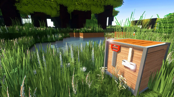 Crafting Table in the grass