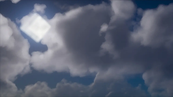 Moon and cloud