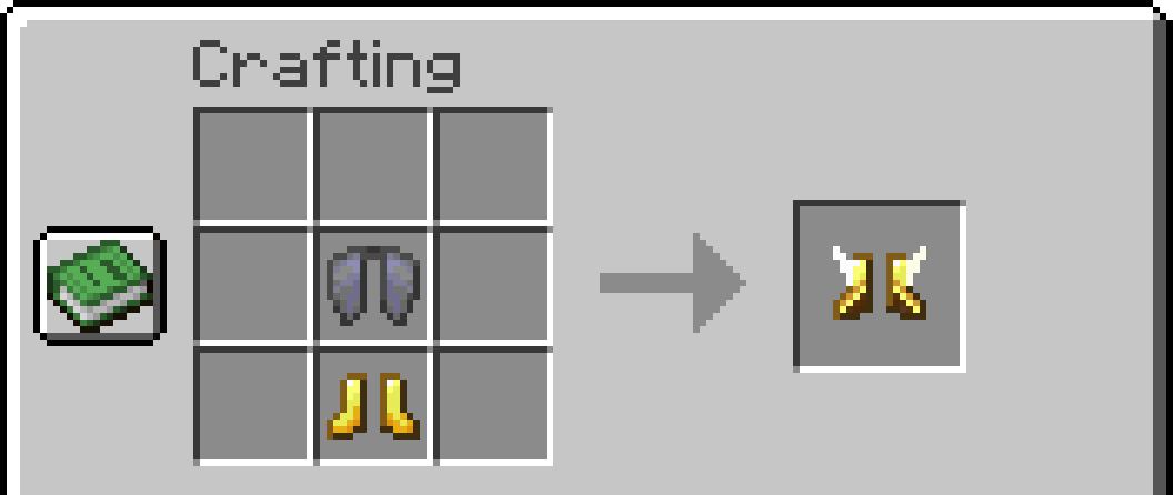 Crafting recipe for the winged sandals